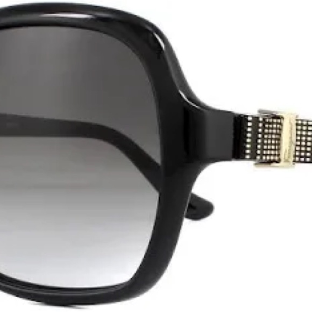 Salvatore Ferragamo Black Sunglasses with Gold Detail